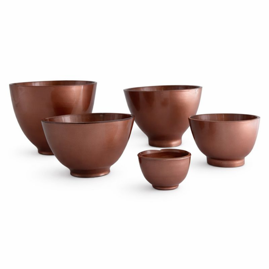 Kit de Bowls Flexibles para Spa y Facial (5 Piezas) | Dorado, Plata y Cobre