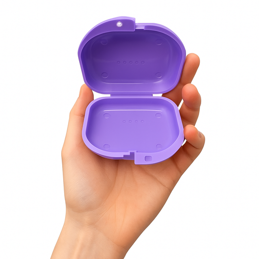Paquete de 10 cajas de ortodoncia chicas en colores firmes