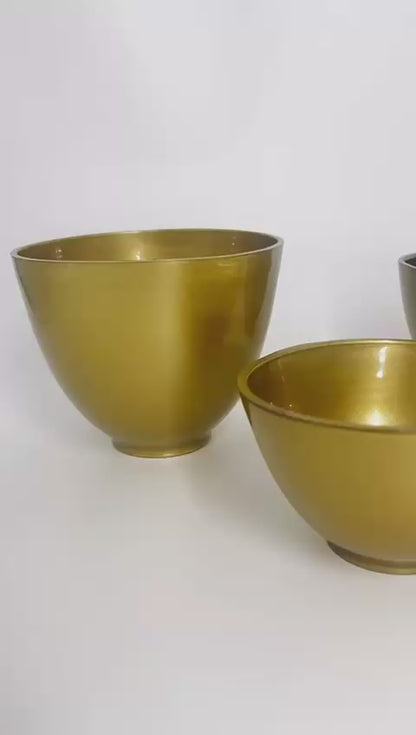 Kit de Bowls Flexibles para Spa y Facial (5 Piezas) | Dorado y Cobre